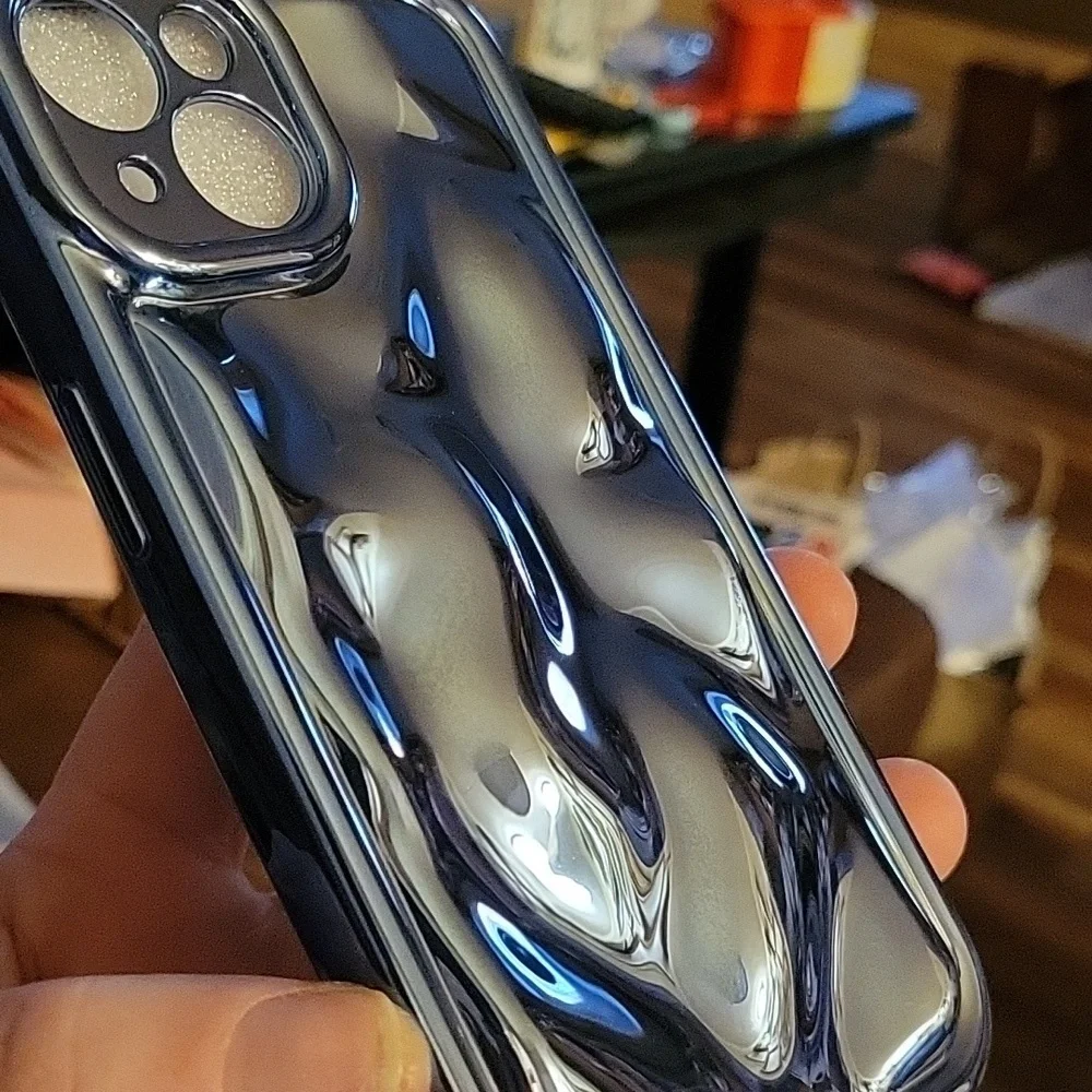 Silvery Blue Reflective iPhone 14 Case